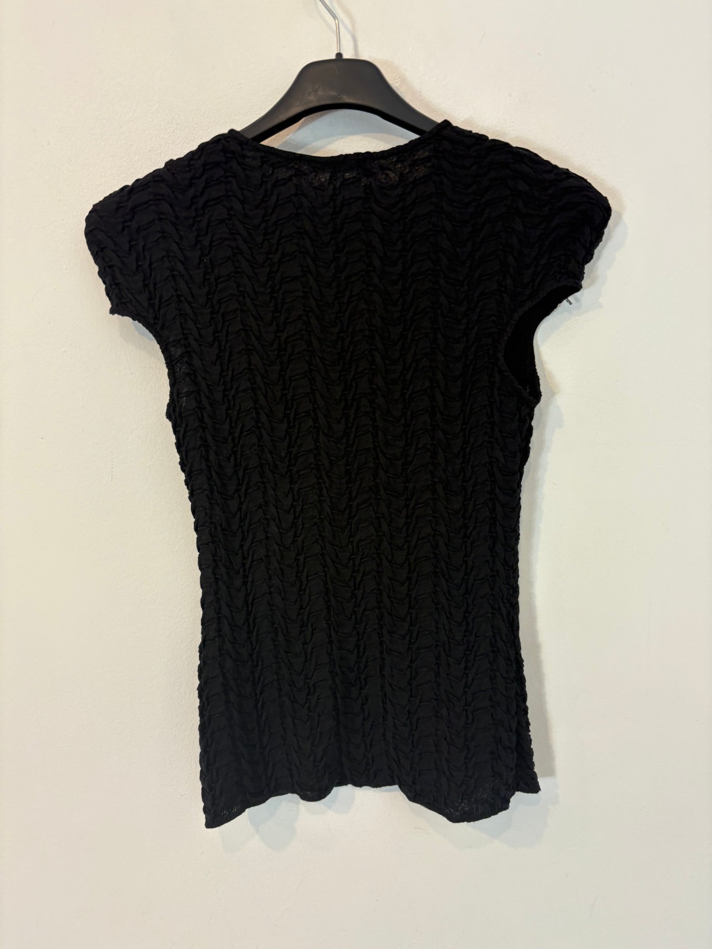 ZARA. Top negro fruncido. T S