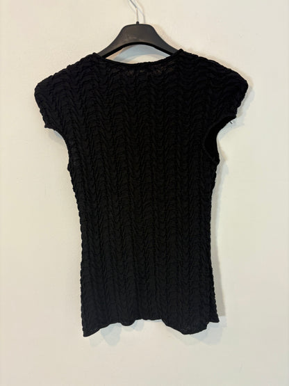 ZARA. Top negro fruncido. T S