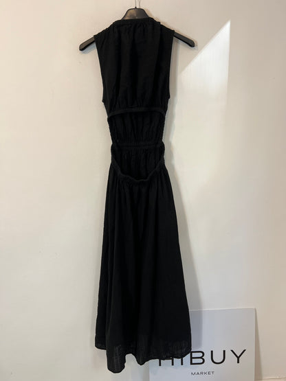 MANGO. Vestido negro espalda abierta T.s