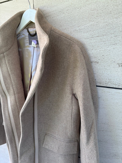 J CREW. Abrigo beige lana. T S