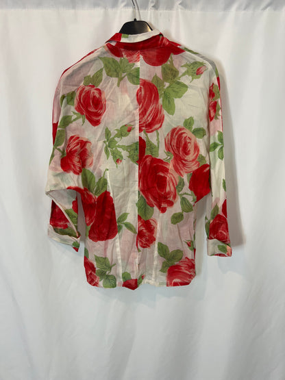 OTHER. Floral print cotton blouse. Size 40