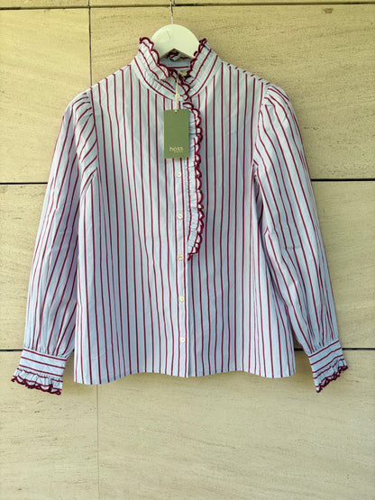 INTROPIA. Camisa raya detalle cuello