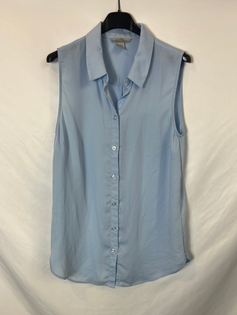 H&M. Blusa azul sin mangas T.38