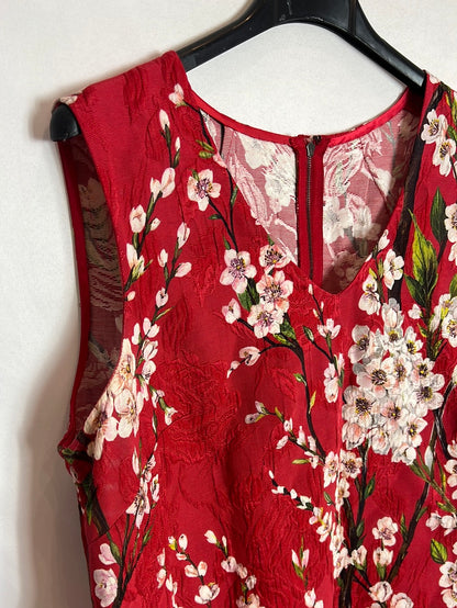 DOLCE&GABANNA. Vestido corto flores. T 42 (M)