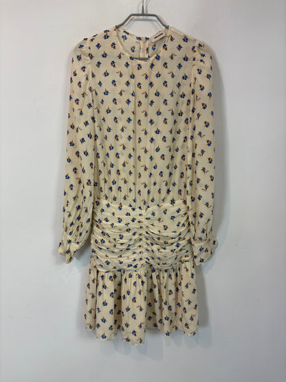 ZADIG & VOLTAIRE. Vestido corto estampado fruncidos