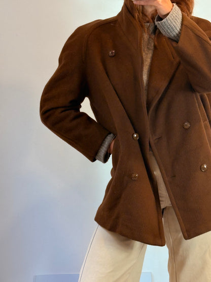GONNELLA. Abrigo lana marrón T.m