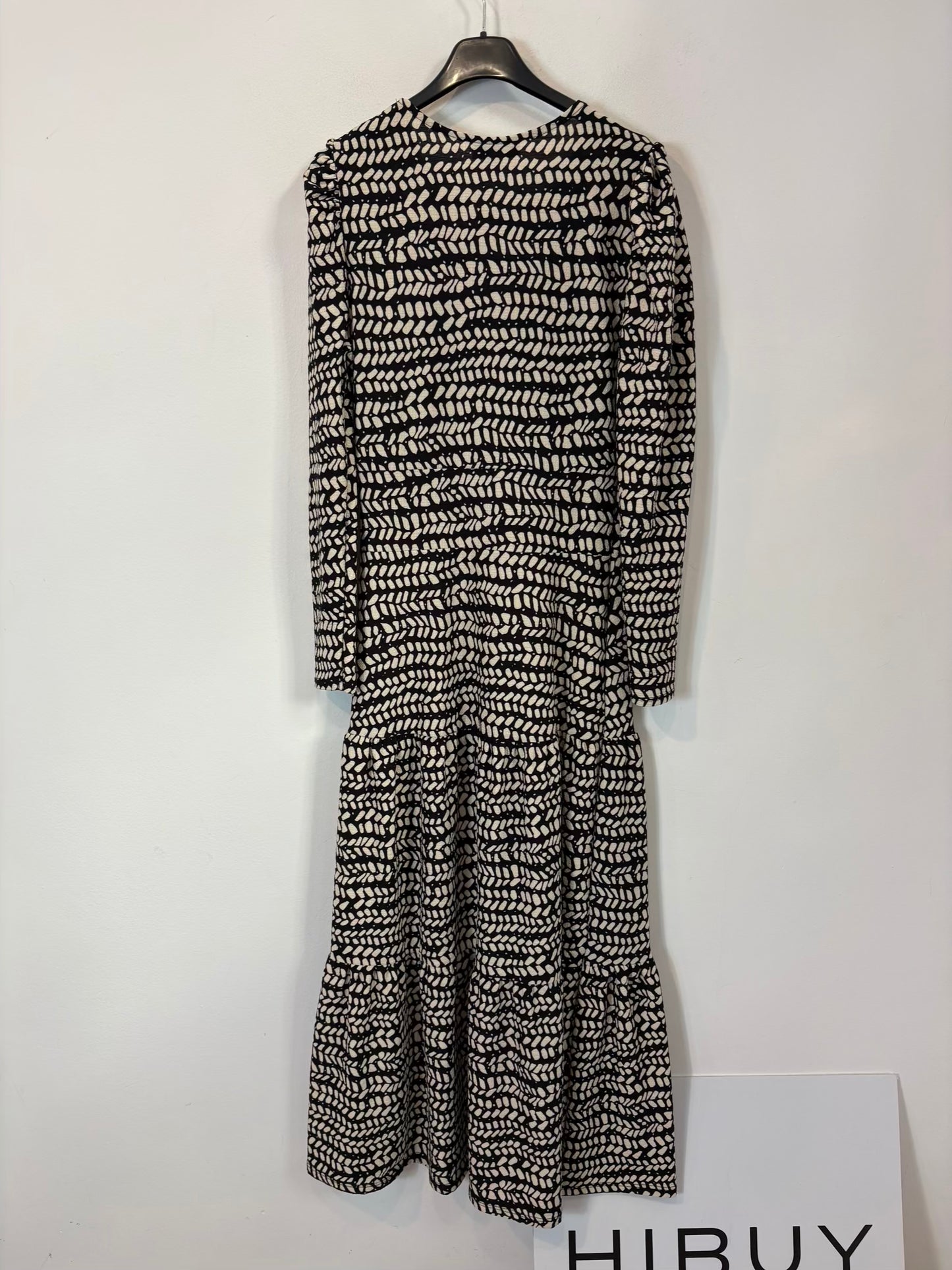 TOPSHOP. Vestido largo bicolor manga larga