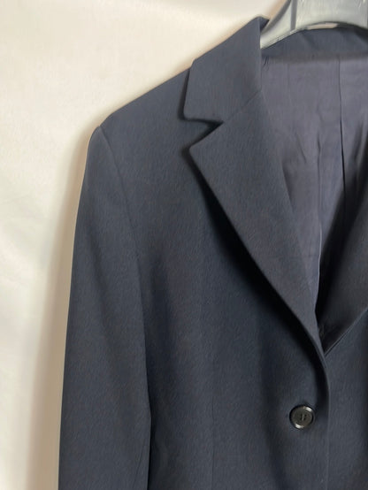 OTRAS. Total look blazer y pantalón pinzas azul. T 36