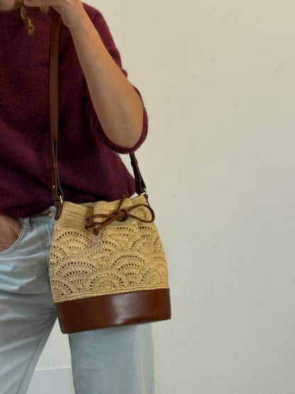 SÉZANE. Multicolored raffia bag