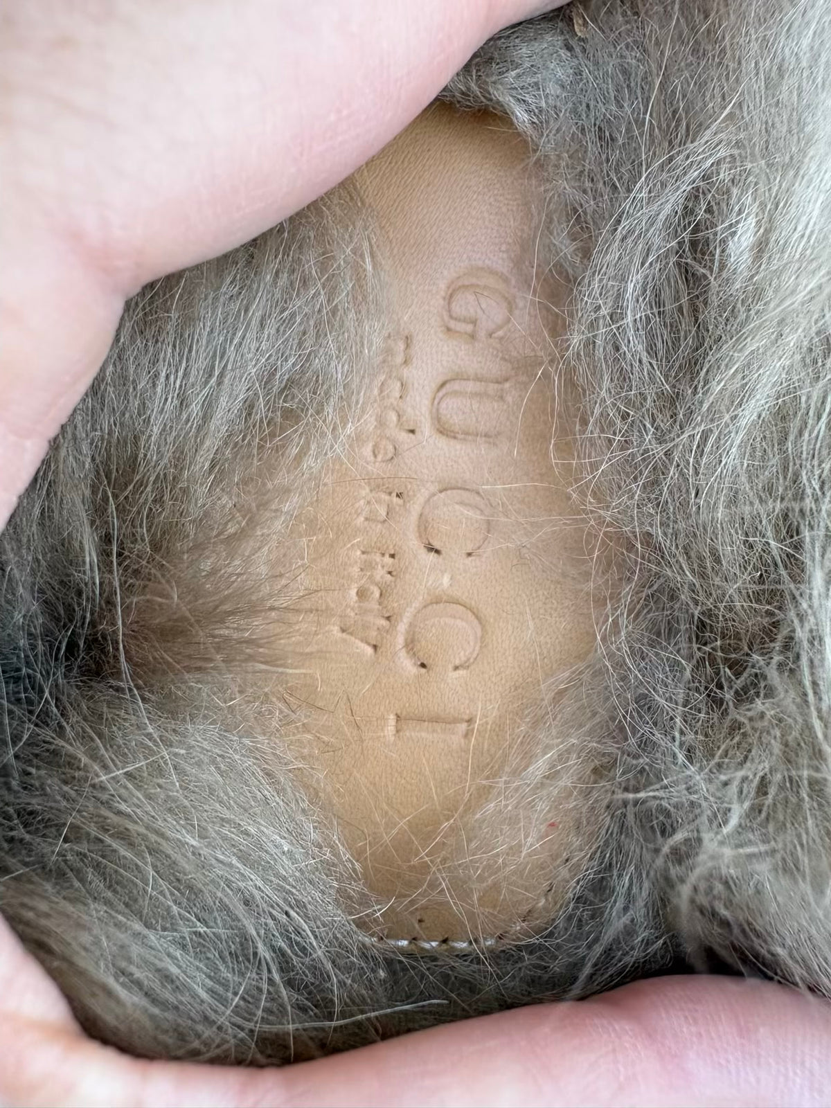 GUCCI. Mules Princetown forro pelo. T 38