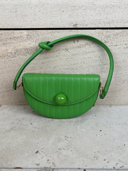 BAKARI. Bolso piel verde