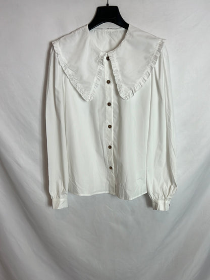 OTRAS. Blusa blanca cuello bebe Tu(s)