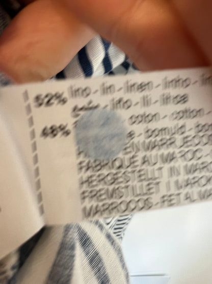 ZARA. Striped mixed media shirt. TM