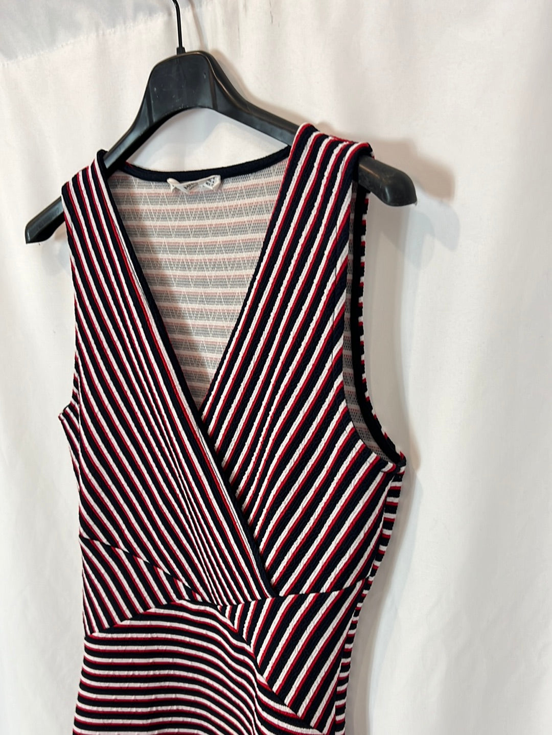 MANGO. Short striped stretch dress. TS