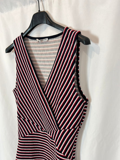 MANGO. Short striped stretch dress. TS