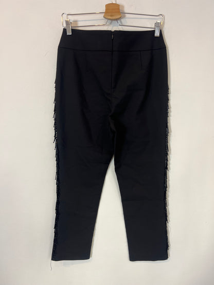 ZARA. Pantalón negro abalorios. T L