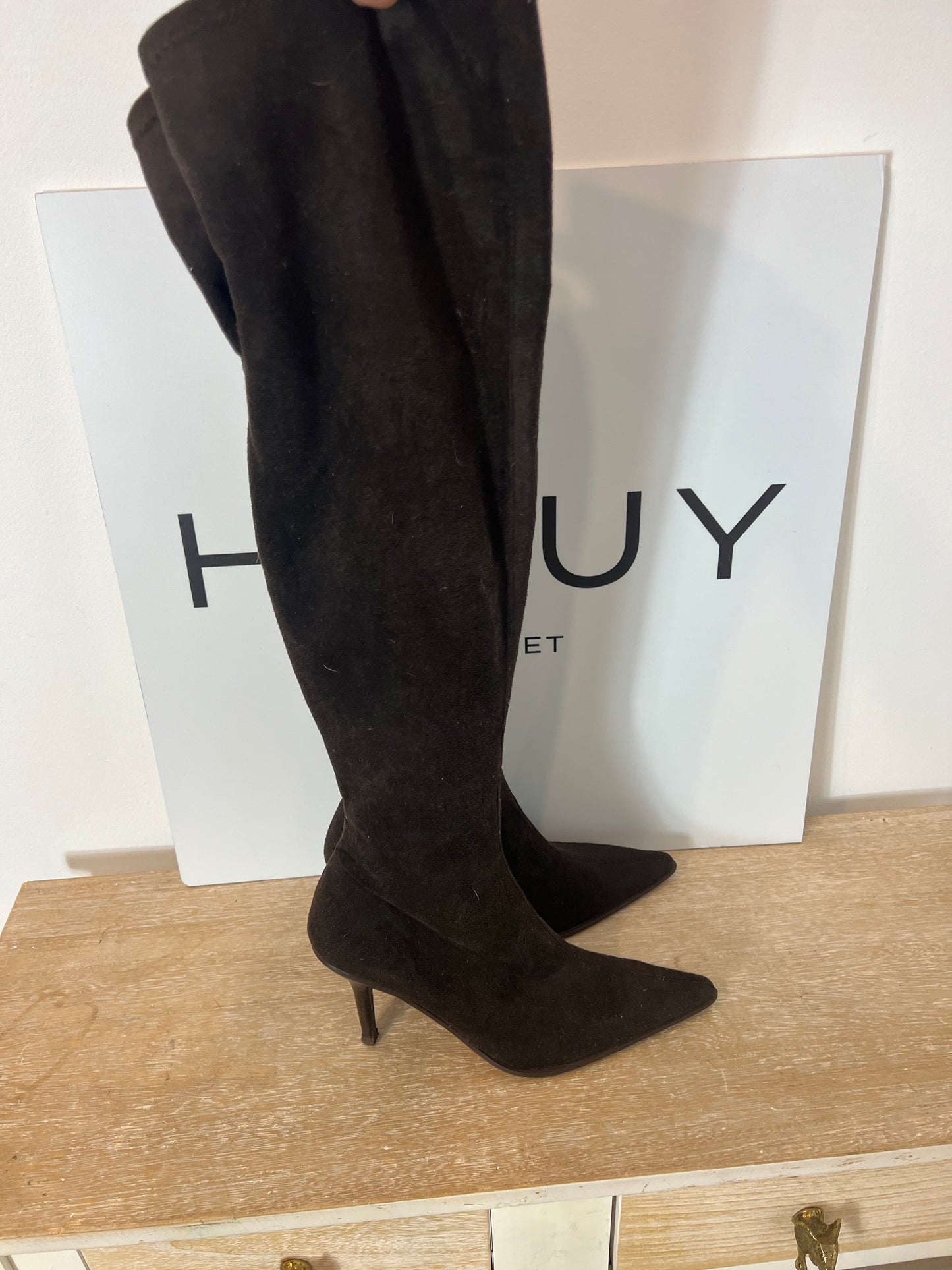 GIANCA PABBIO. Brown high boots, size 37