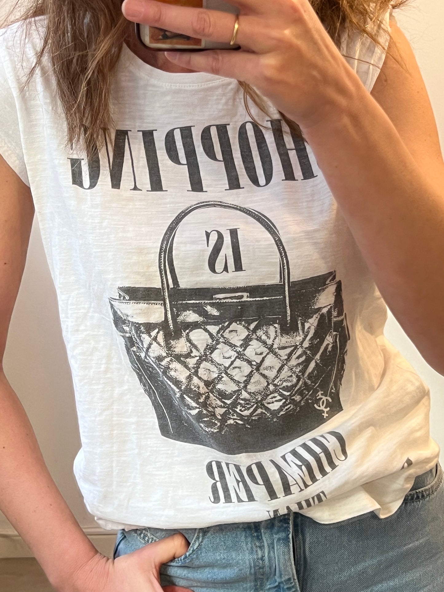 OTRAS. Camiseta blanca slogan. TS/M