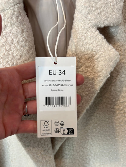 NA&KD. Chaqueta beige borrego estilo T.34 (s/m)