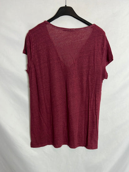 COOL &amp;ME burgundy t-shirt details Your(s)