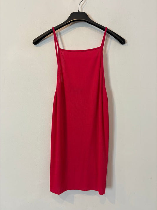 MASSIMO DUTTI. Top rosa textura