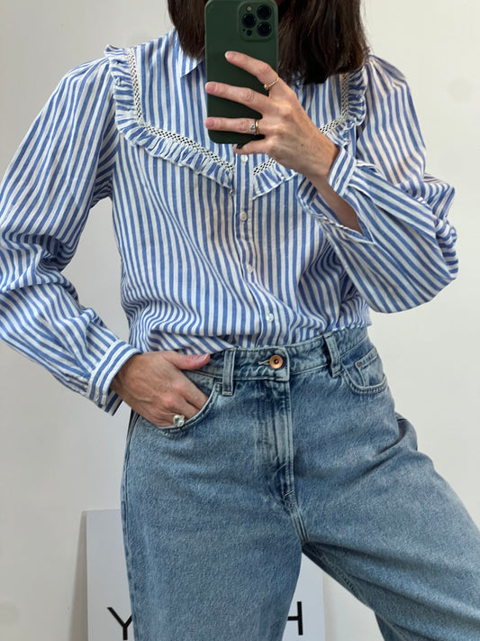 OTRAS. Blusa rayas azules y blancas TU(s)