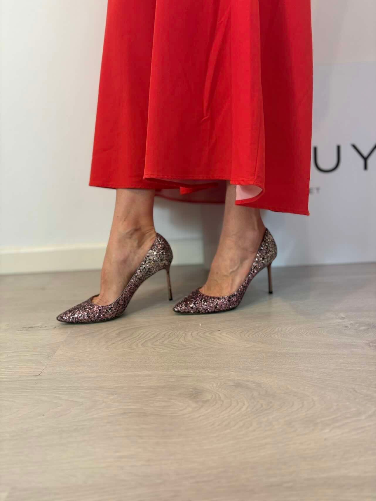 JIMMY CHOO. Salones Romy 85 glitter. T 38
