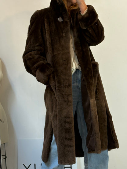 OTRAS. Abrigo largo visón vintage