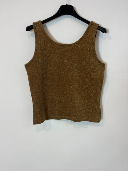 OTHERS. TU(m) Gold Crop Top