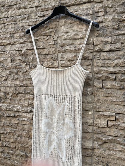 SIEDRÉS X MANGO. Vestido largo troquelado punto