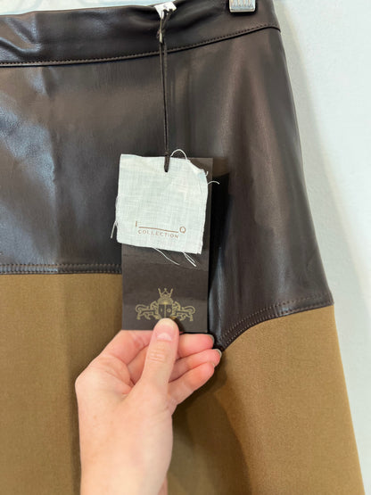 IQ COLLECTION. Double textured Ts midi skirt