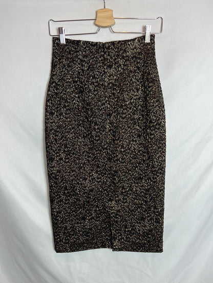CORTANA. Textured midi pencil skirt. Size 38