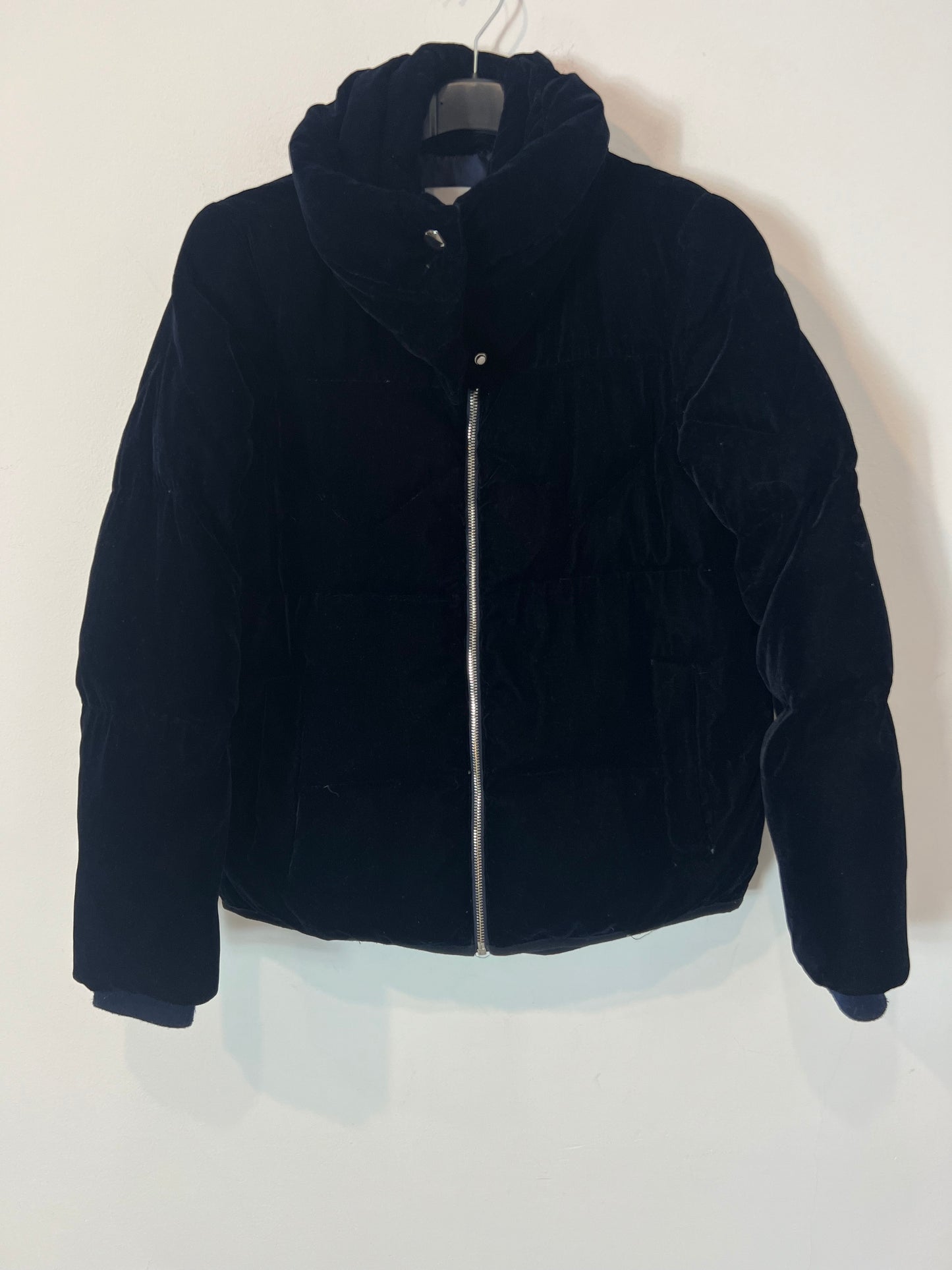 MANGO. Plumas azul oscuro terciopelo. T S