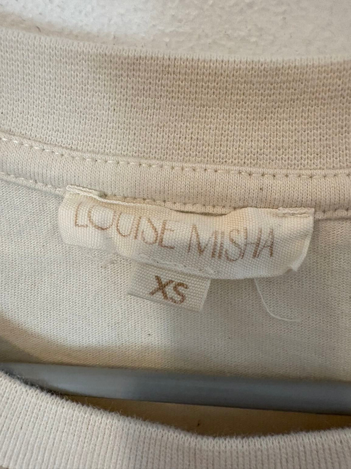 LOUISE MISHA. Top algodón mangas bordado
