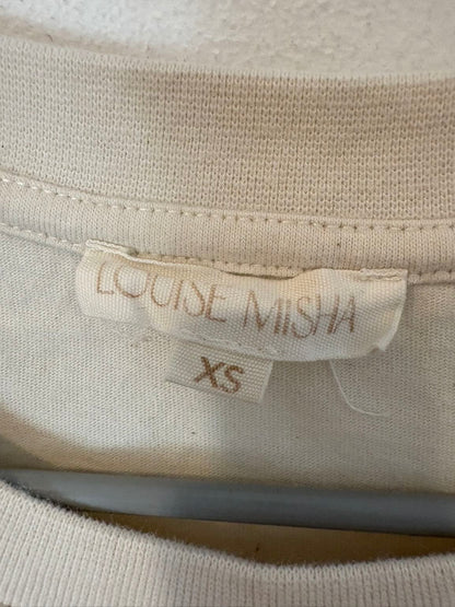 LOUISE MISHA. Top algodón mangas bordado