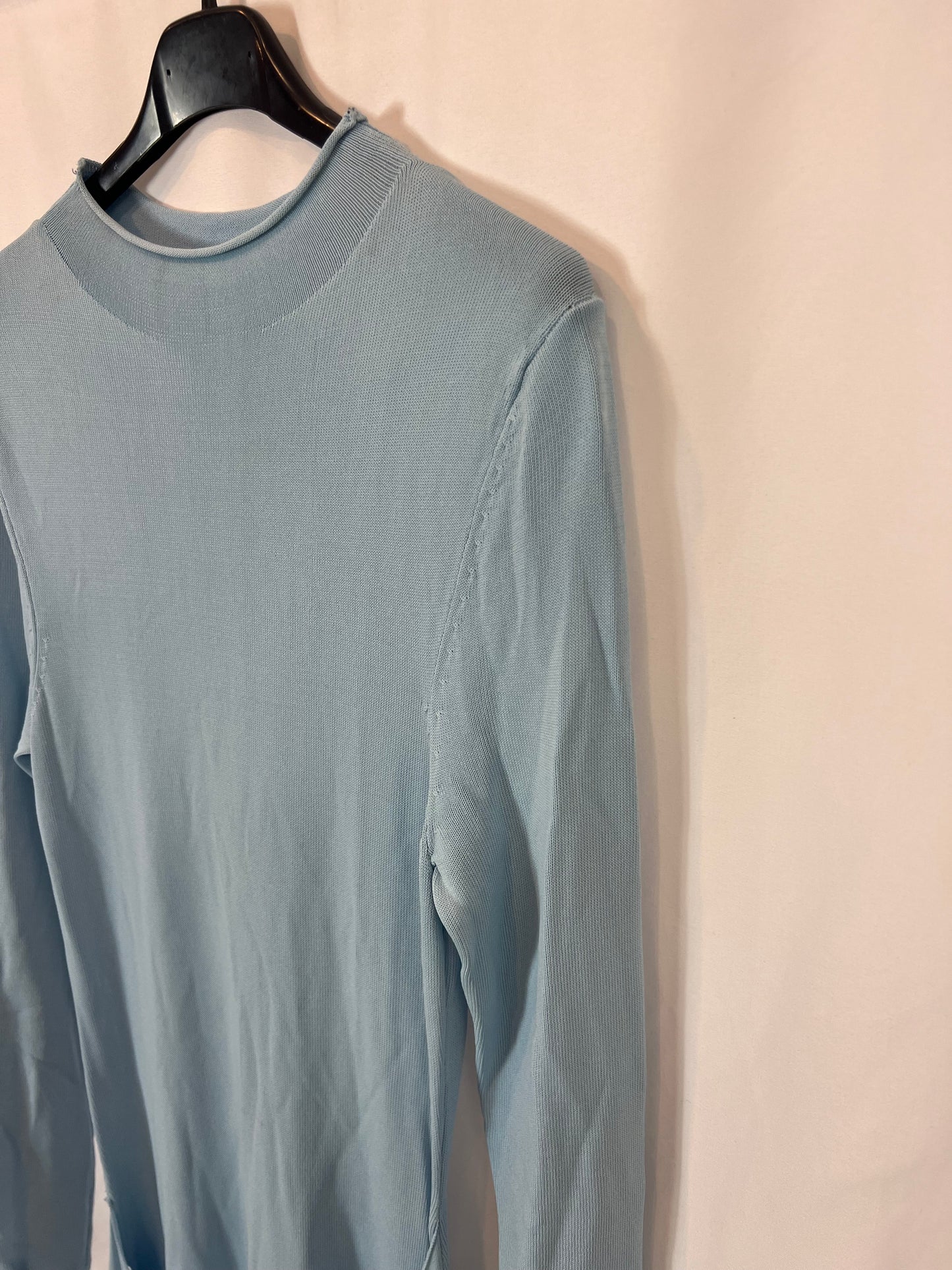 ZARA. Long blue knit dress Ts