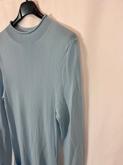 ZARA. Long blue knit dress Ts