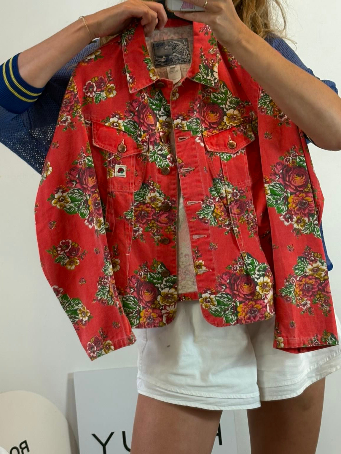 KENZO. Chaqueta denim vintage estampada