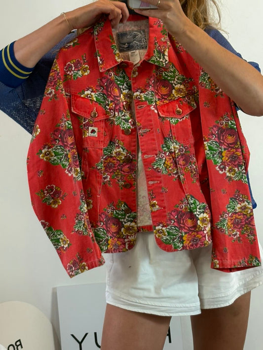KENZO. Chaqueta denim vintage estampada