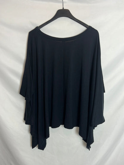 COS. Blue fluid cape-effect top. TS