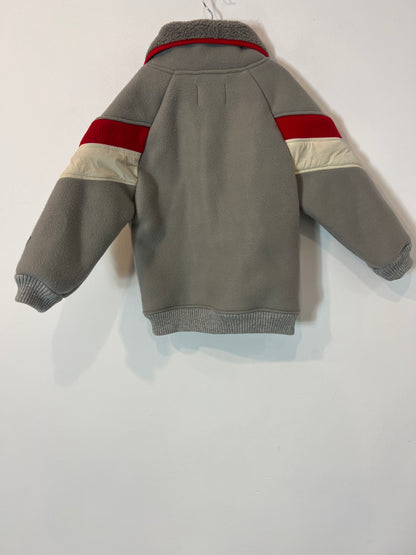 ZARA. Chaqueta gris textura polar. T 7 años