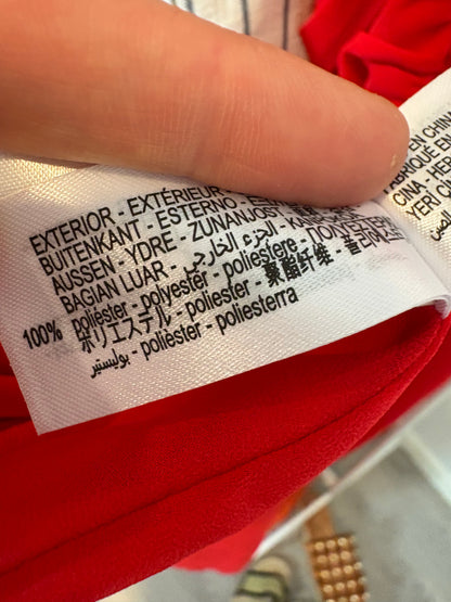 ZARA. Red strapless dress. TS