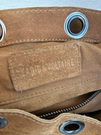 ZADIG & VOLTAIRE. Bolso bandolera ante flecos