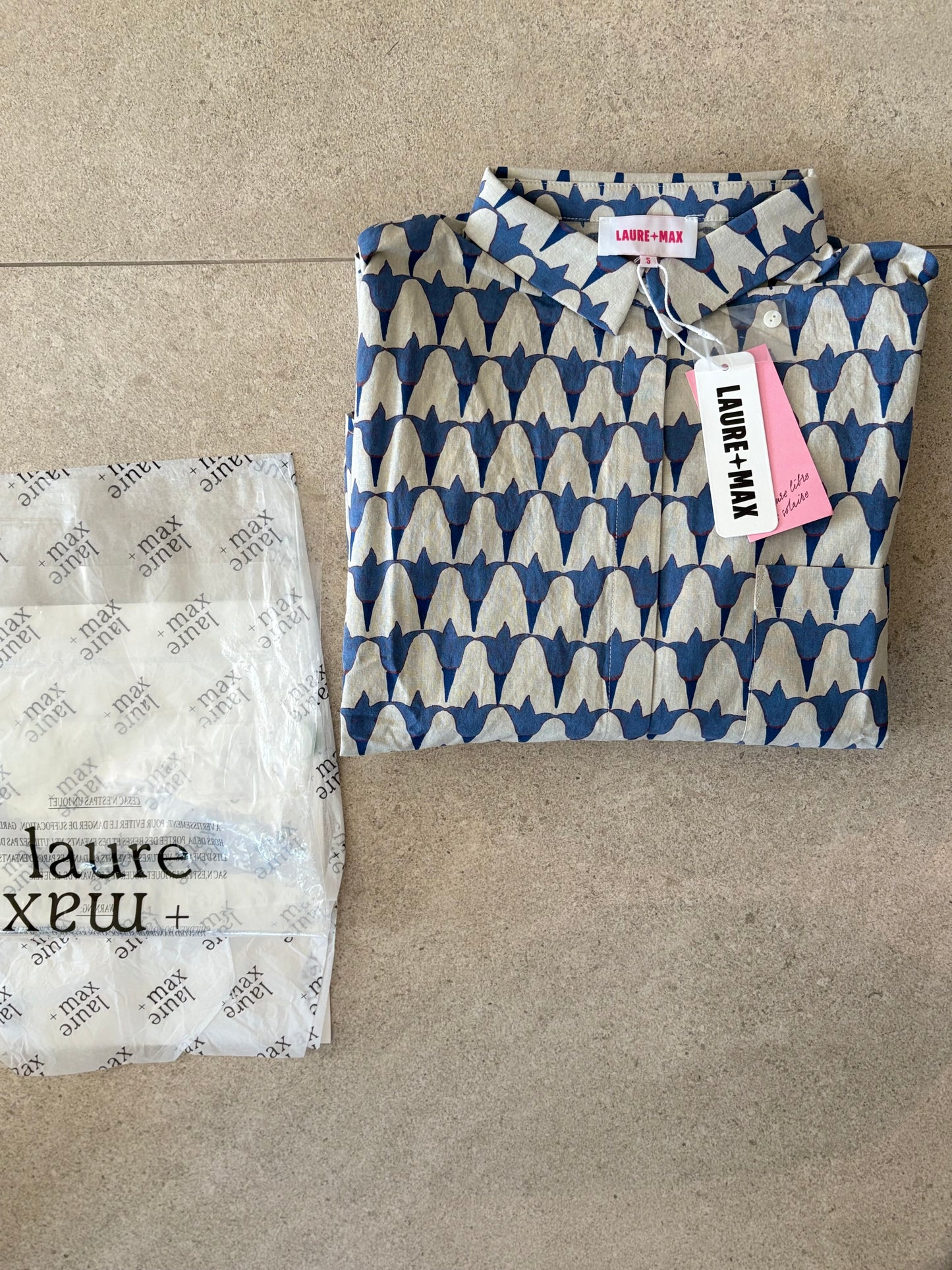 LAURE+MAX. Vestido estamapdo con lino