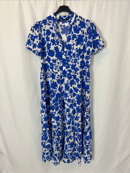ZARA. Vestido largo estampado. T M