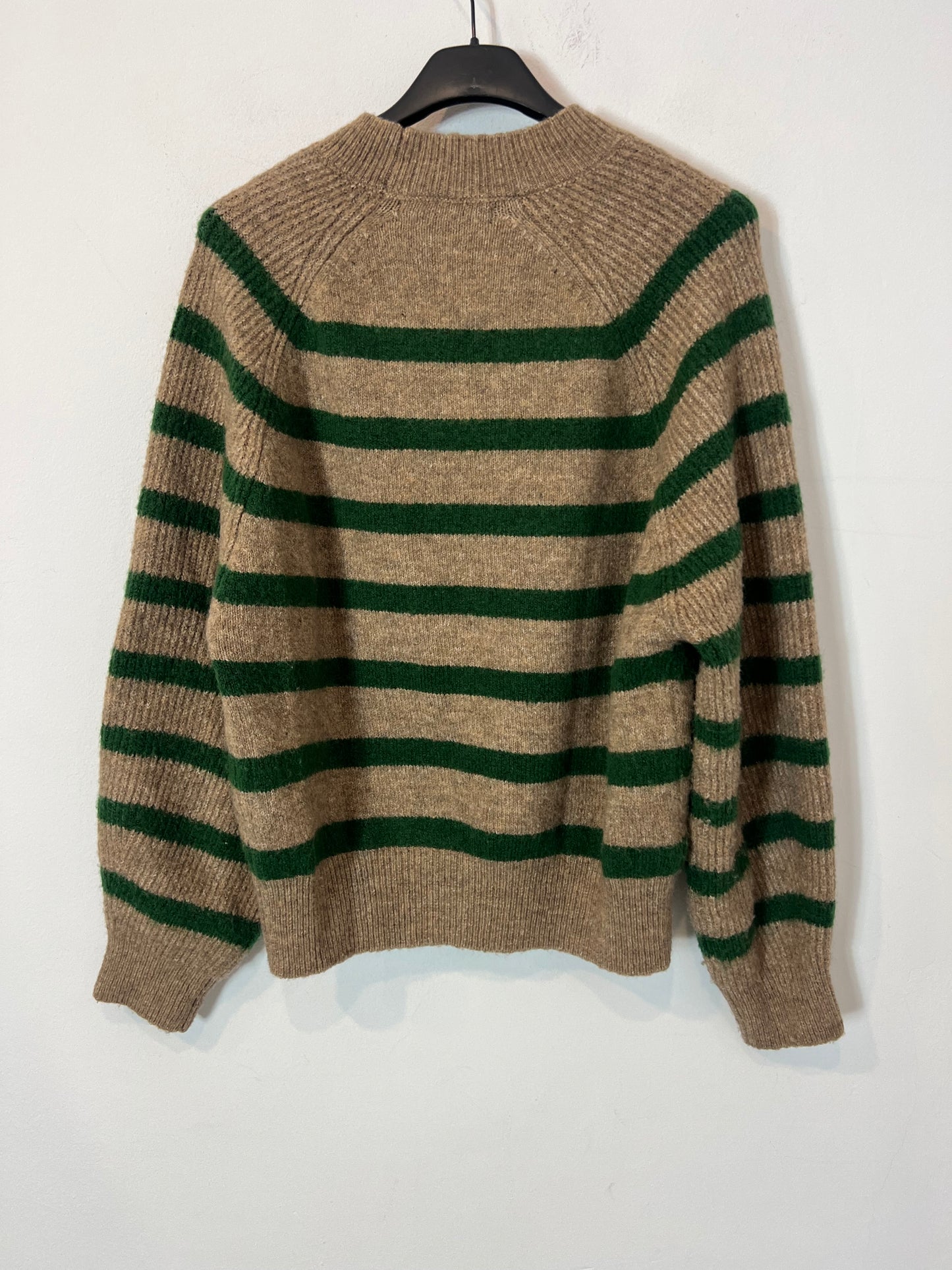 MANGO. Striped beige sweater S.xs