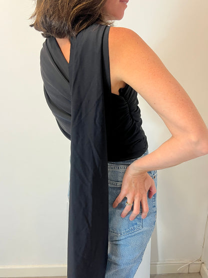 DUARTEby CRUSSET. Top negro asimétrico  T.u(S)