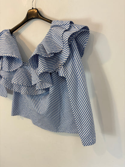 OTRAS. Blusa rayas volantes