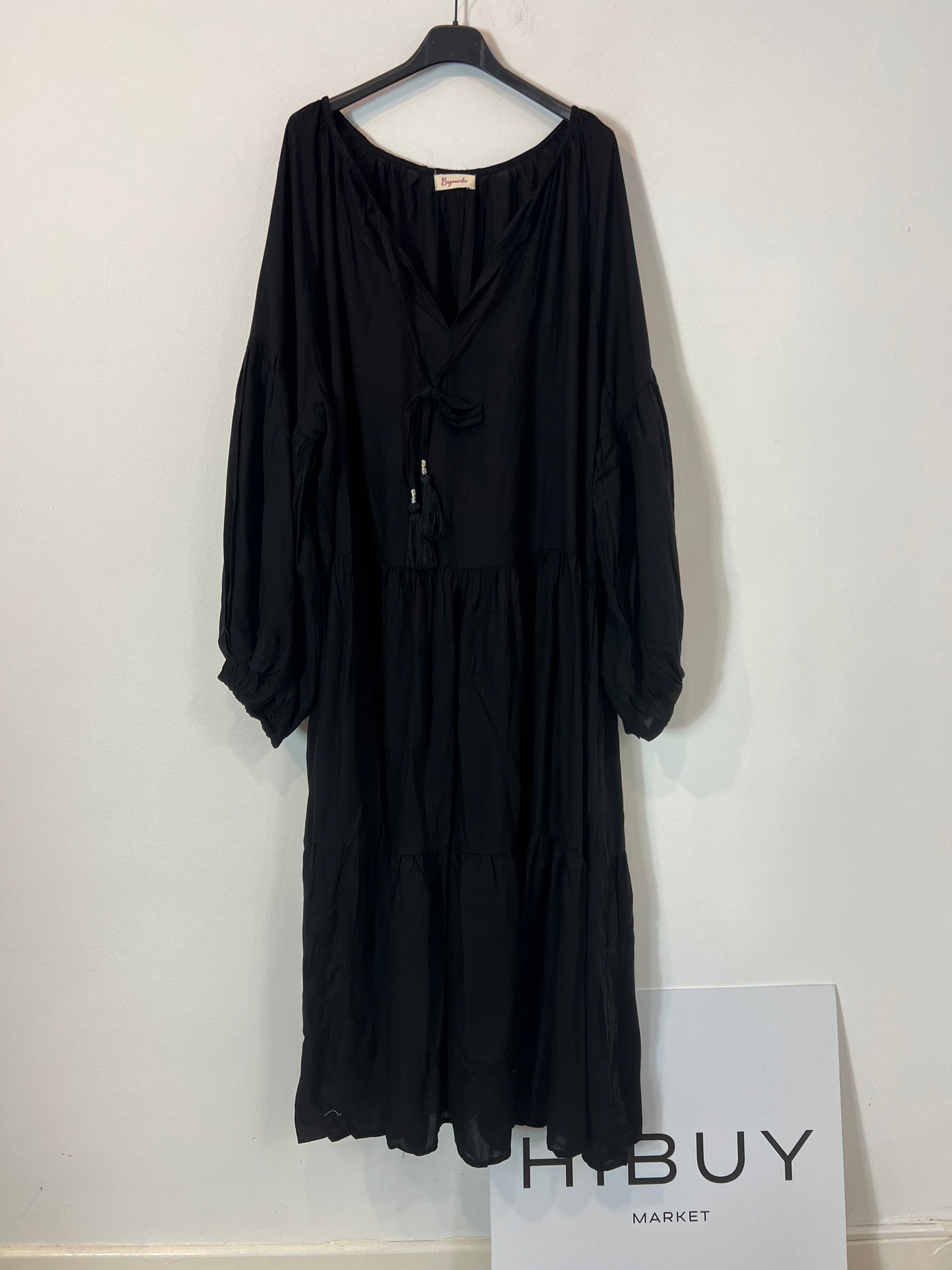BUGANVILIA. Long black dress, size 3XL