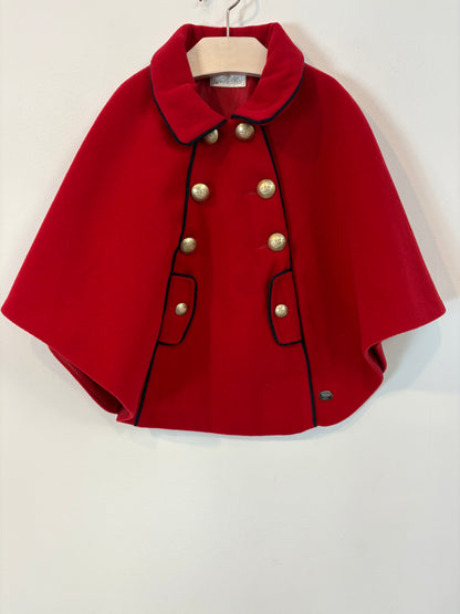 DOLCE PETIT. Capa roja botones. T 4 años